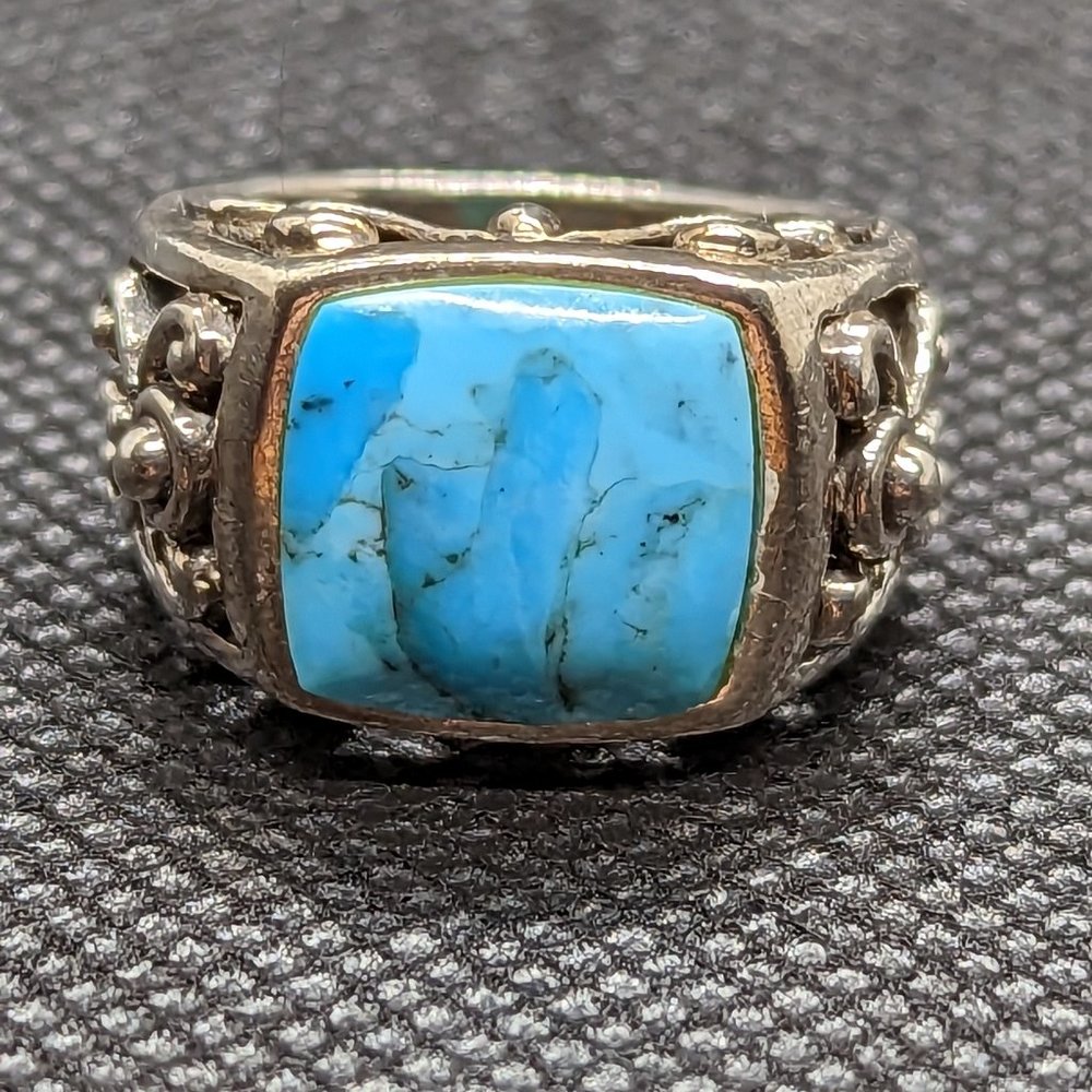 Turquoise and Sterling Western ring